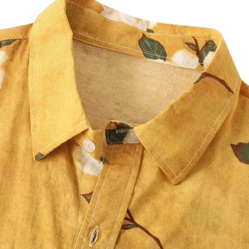 Camisa Flores Amarela Apollo W.