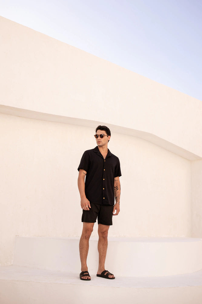 Camisa Tricô Waffle Preto