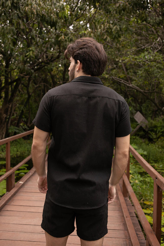 Camisa de Linho Preto