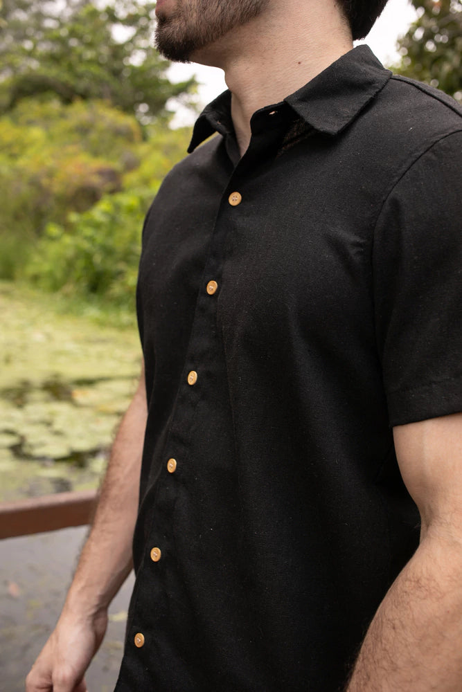 Camisa de Linho Preto
