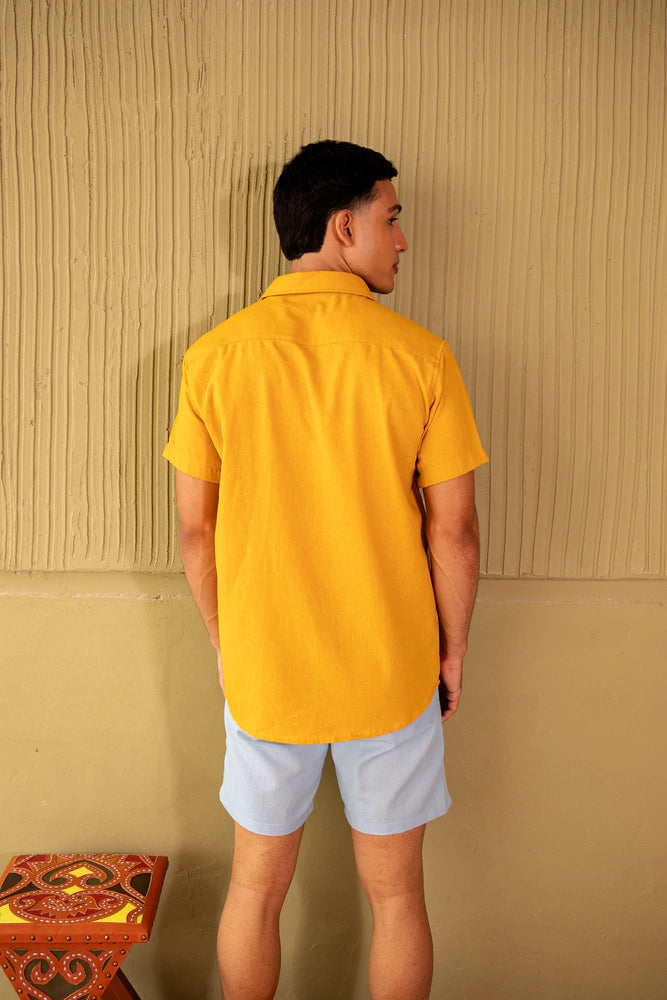 Camisa de Linho Mostarda