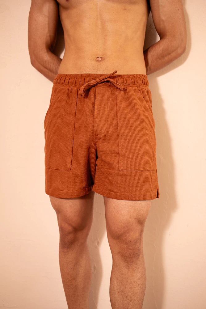 Short Tricô Caramelo