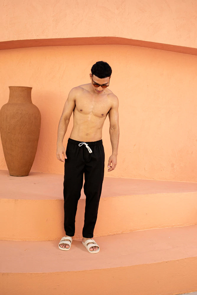 Calça Linho Slim Preto