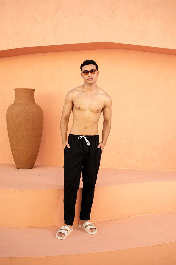 Calça Linho Slim Preto