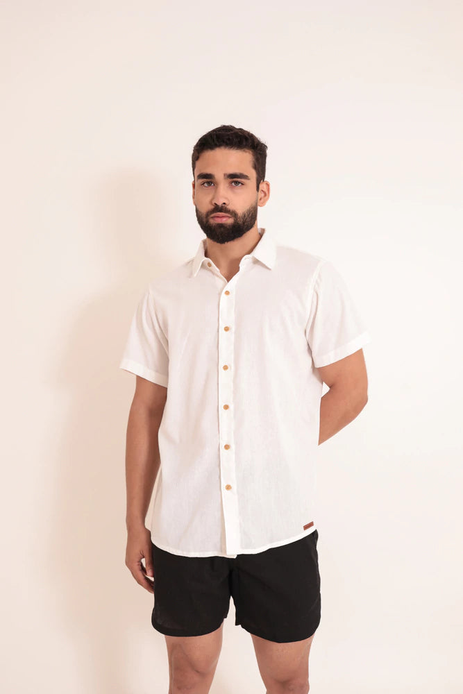 Camisa de Linho Off White