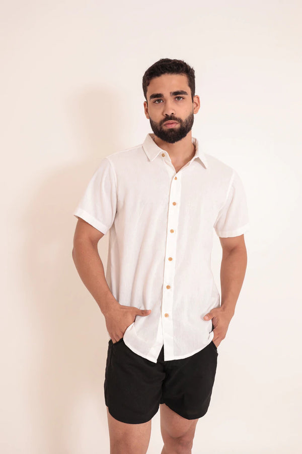 Camisa de Linho Off White