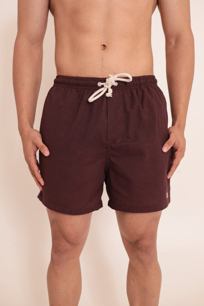 Short Café em Linho Curto