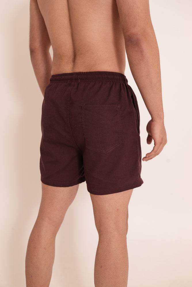 Short Café em Linho Curto