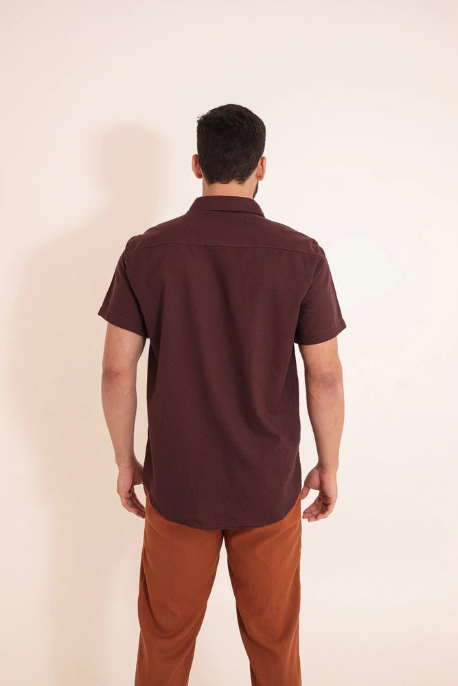 Camisa de Linho Café